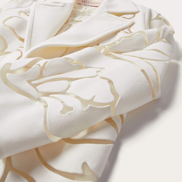 SOLD - VALENTINO Runway SS22 Floral Cutout Cashmere Coat NWT - Picture 3 of 12